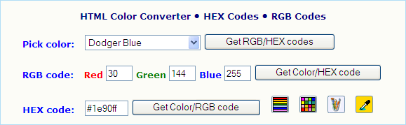 Each color scheme contains the html color codes you will need when coding your  website template. The hex codes can be found underneath each of the color.